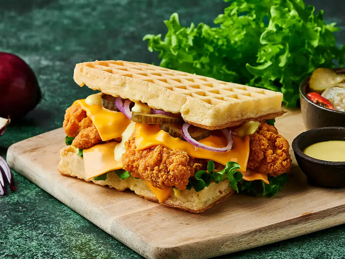 Waffle Chicken Sandwich - Emborg Malaysia