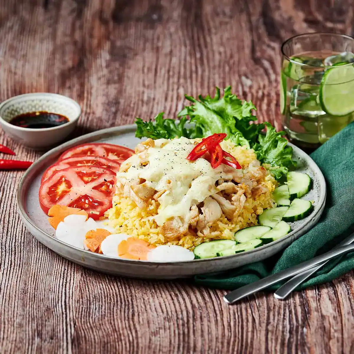 Cơm chiên gà phô mai kiểu miền Nam - Emborg 