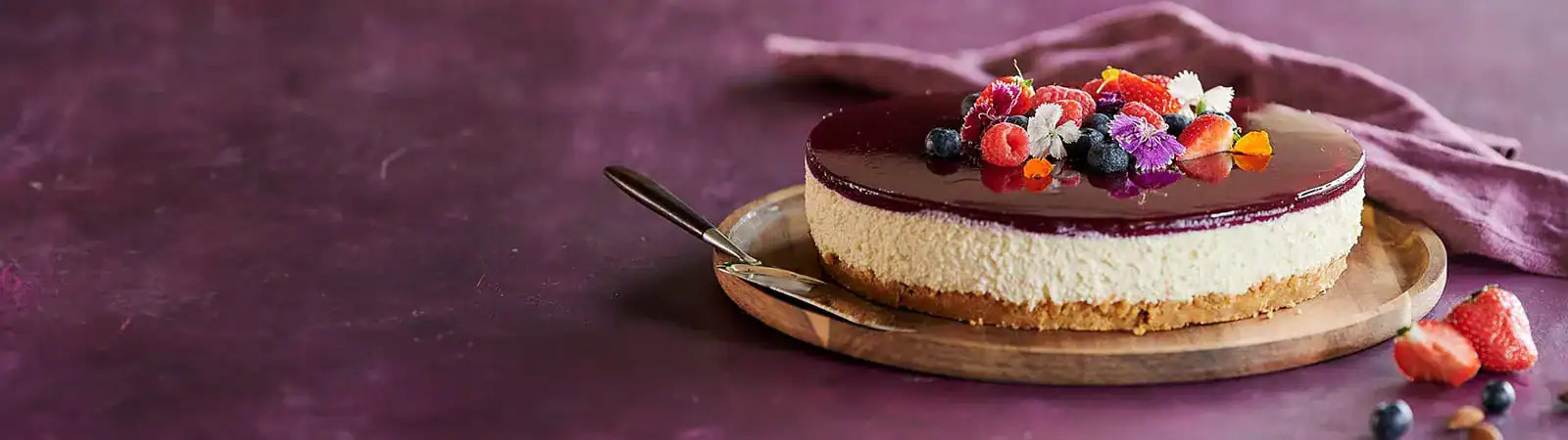 Decadent Easy Almond Cheesecake with Mixed Berries - Emborg Singapore