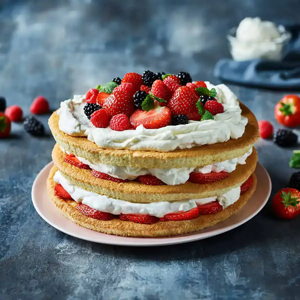 Easy Vanilla Layered Cake - Emborg 