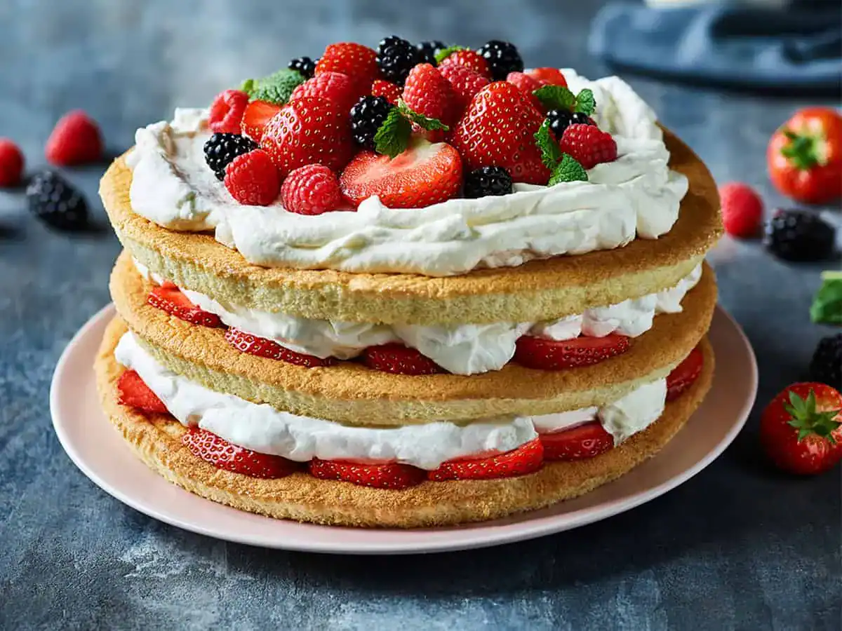 Easy Vanilla Layered Cake - Emborg 